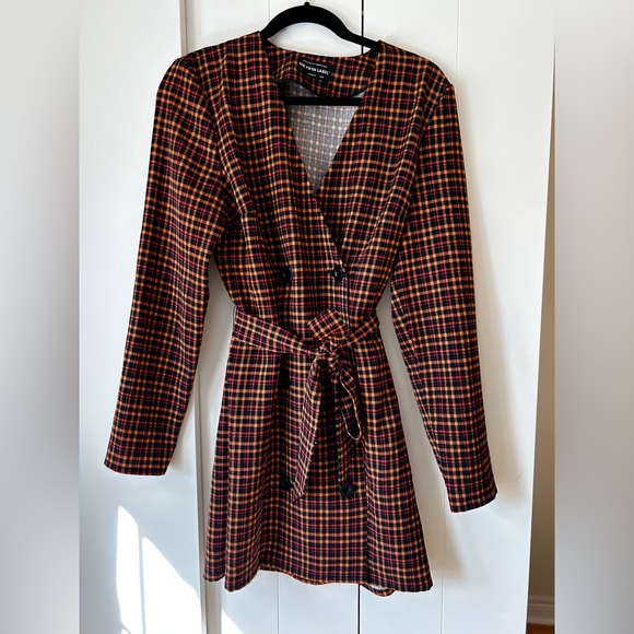 Retro Plaid fall dress never worn perfect condition - Picture 1 of 5